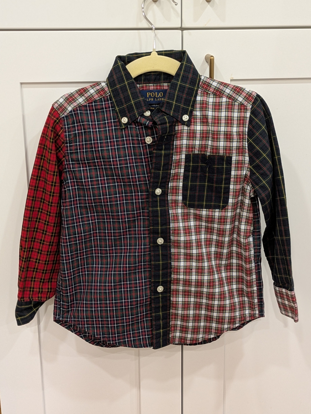 Polo by Ralph Lauren Multi-Color Patchwork Plaid Button-Down Shirt